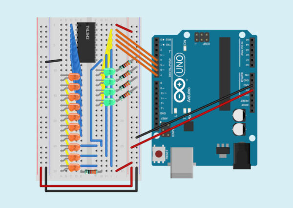 ⁦SN74ls42 BCD to decimal decoder⁩ - الصورة ⁦3⁩