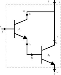 Darington transistor scheme